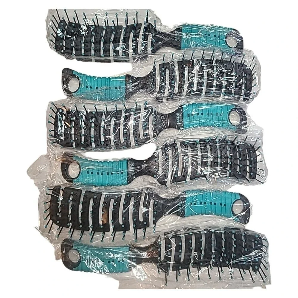 6 New Curved Vent Flex Hairbrushes Quick Dry Brushes Wet Hair Blow Dryer Styling